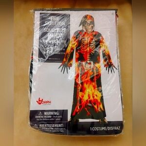 Morphe Halloween Flame Costume Flame skeleton SZ 12/14 NWT